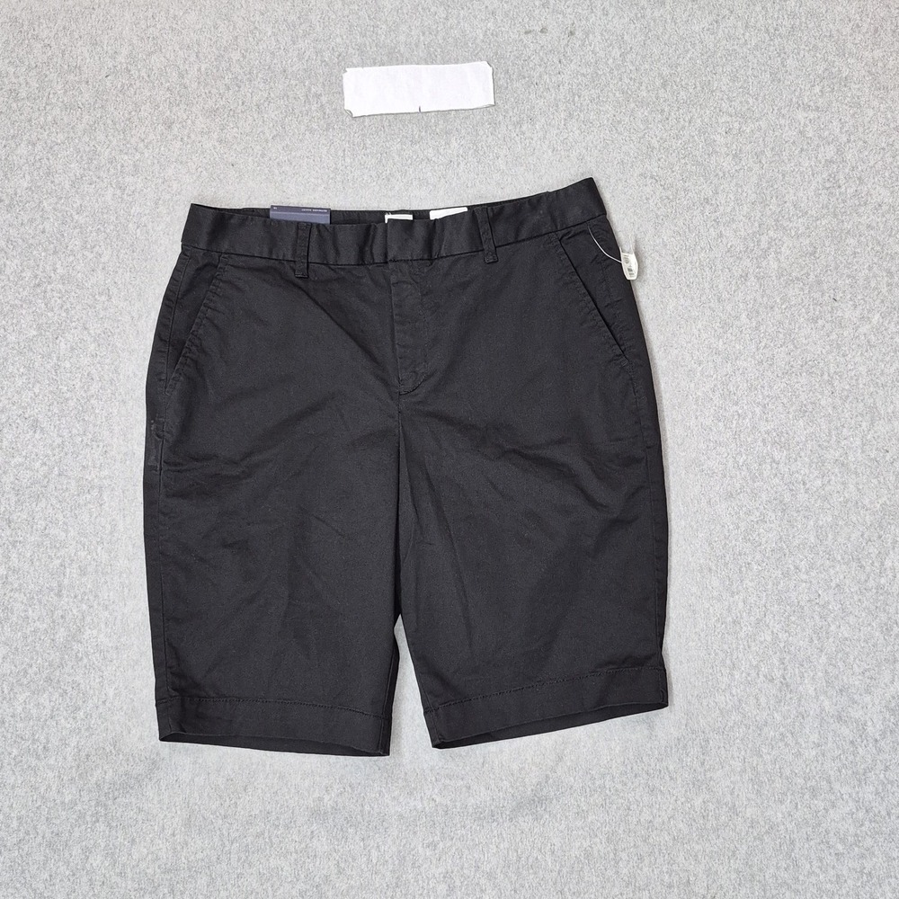 GAP Women Shorts 10 Black Bermuda Short 11" Inseam NWT